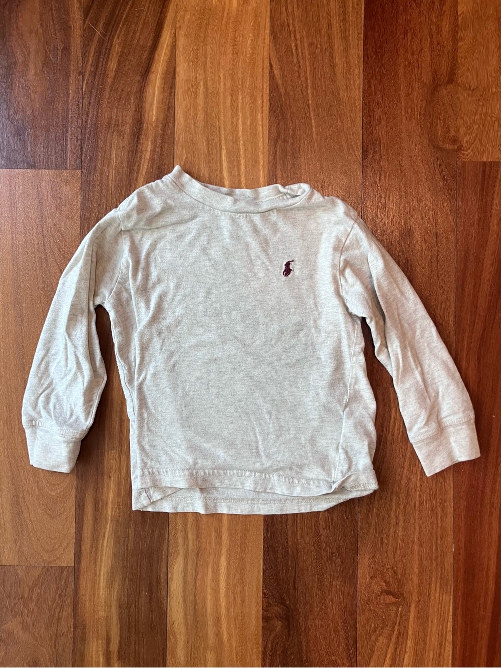 Ralph Lauren Kids Long-Sleeve Crewneck Shirt - Light Gray